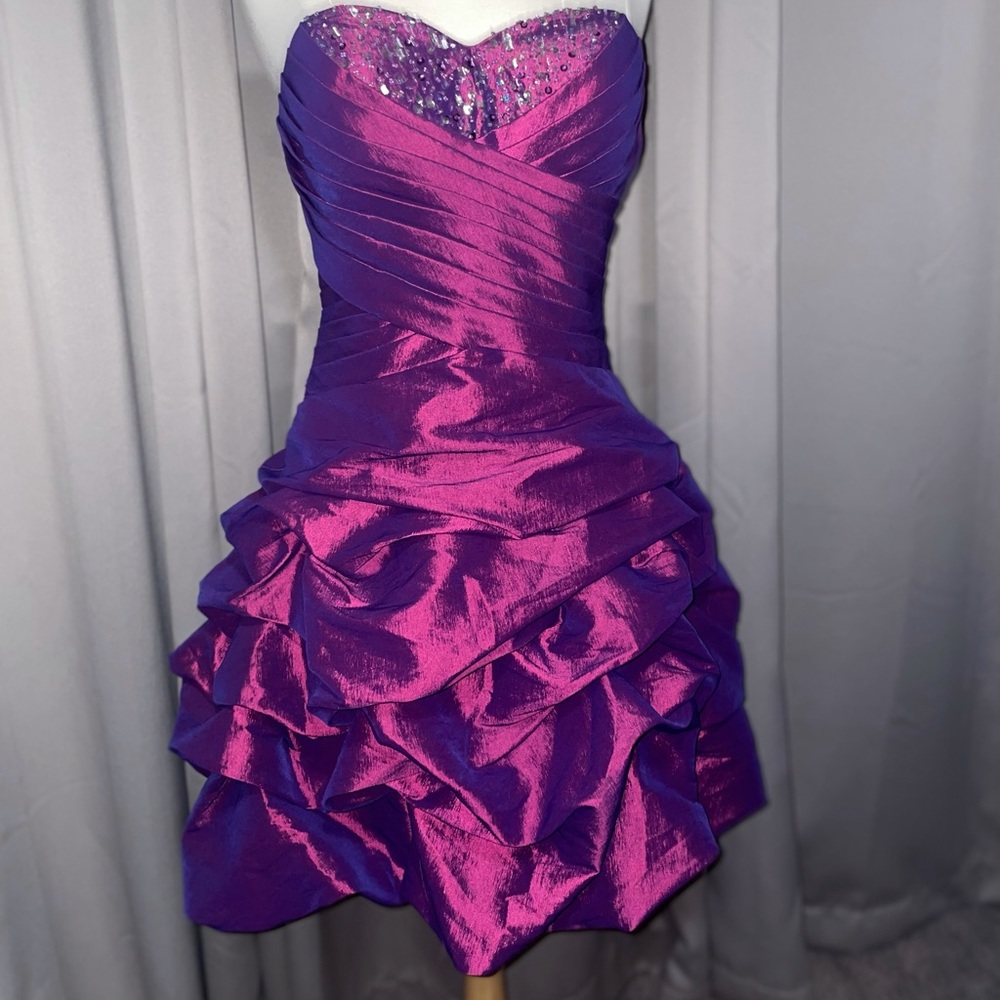 {Cinderella Divine} Corseted Magenta Formal Dress